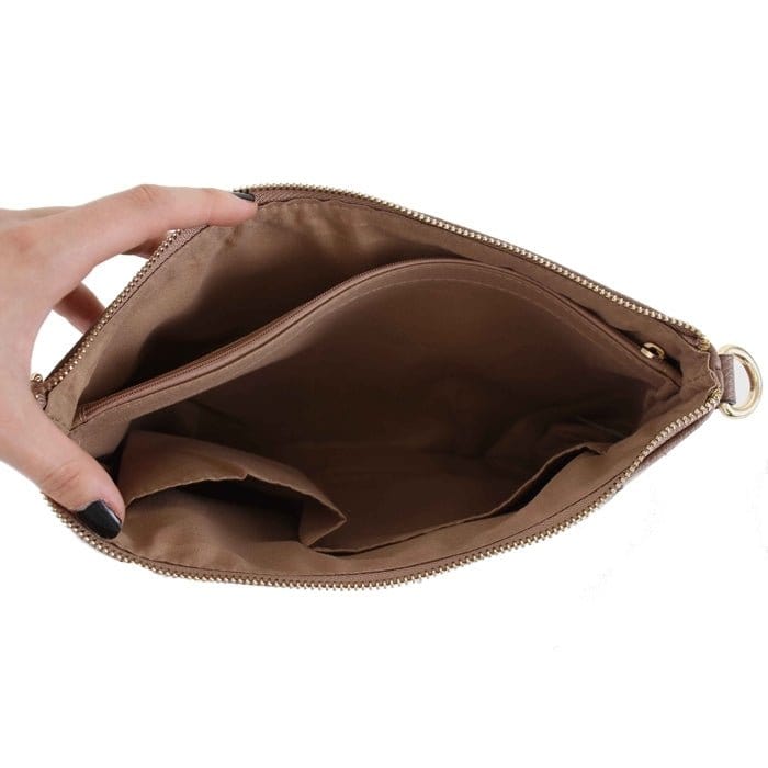 8623 Ellen Three Compartment Wristlet Fashion Clutch/Crossbody - MiMi Wholesale