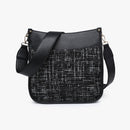 M1977TWD Chloe Tweed Crossbody w/ Guitar Strap