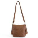 A8008 Crossbody Bag w/ 2 Side Tassel Zippers - MiMi Wholesale