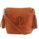 A8008 Crossbody Bag w/ 2 Side Tassel Zippers - MiMi Wholesale