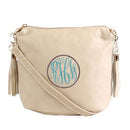 A8008 Crossbody Bag w/ 2 Side Tassel Zippers - MiMi Wholesale