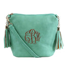 A8008 Crossbody Bag w/ 2 Side Tassel Zippers - MiMi Wholesale