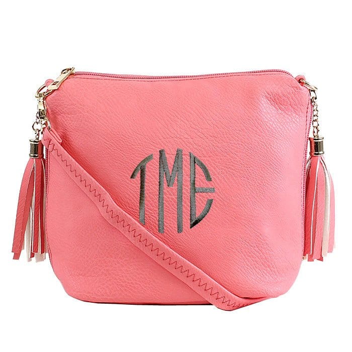 A8008 Crossbody Bag w/ 2 Side Tassel Zippers - MiMi Wholesale