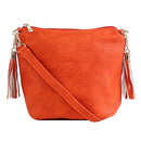 A8008 Crossbody Bag w/ 2 Side Tassel Zippers - MiMi Wholesale