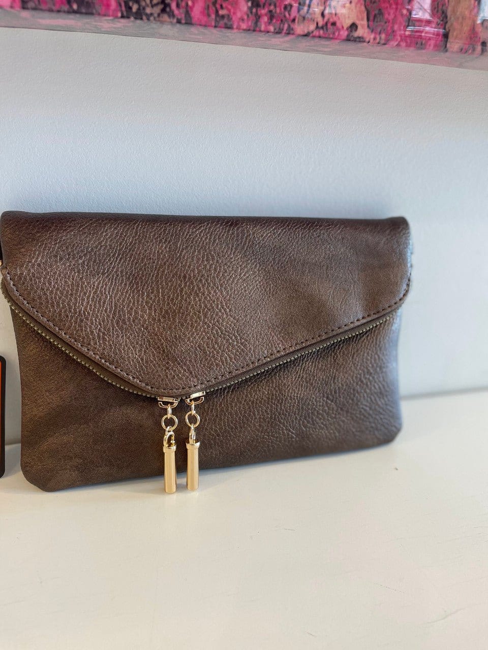 AD2585 Monogrammable Envelope Clutch/Crossbody Bag - MiMi Wholesale