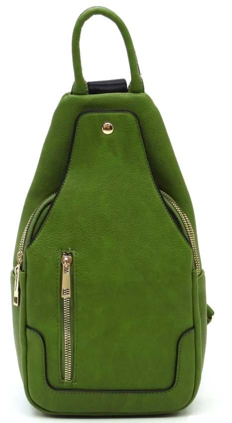 AD2766 Vegan Leather Fashion Sling Backpack Bag - MiMi Wholesale