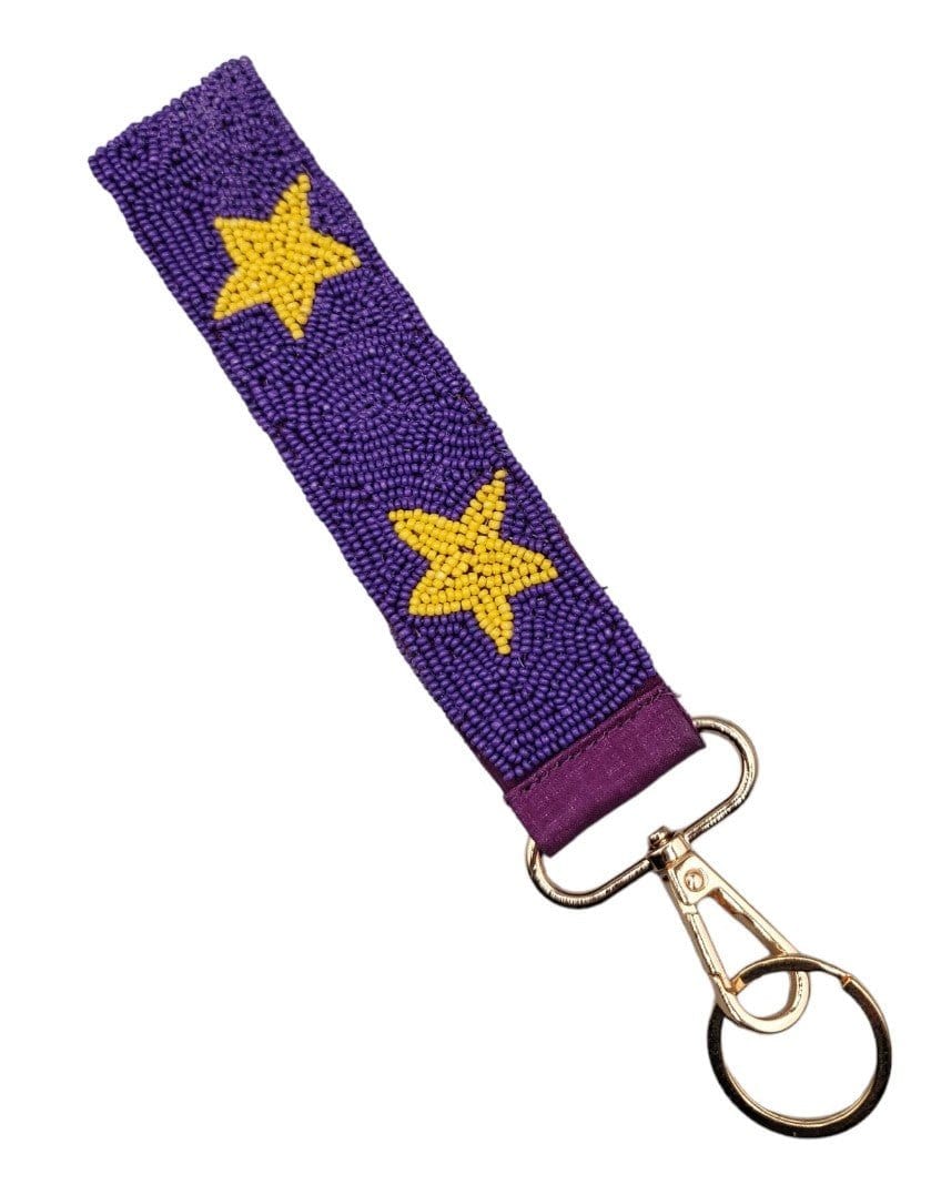 BAH001 Star Beaded Keychain Wristlet - MiMi Wholesale