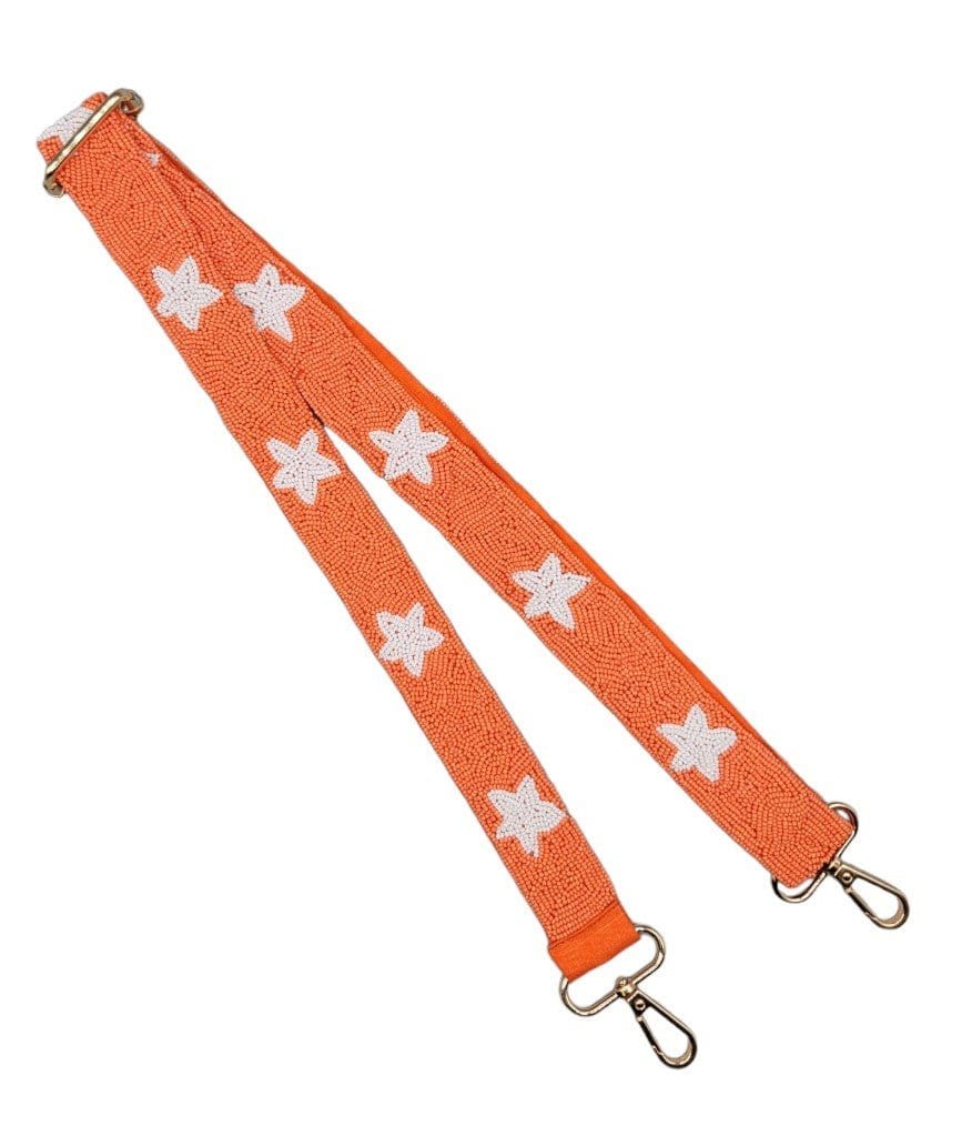BAS001 Game Day Beaded Star Guitar Strap - MiMi Wholesale