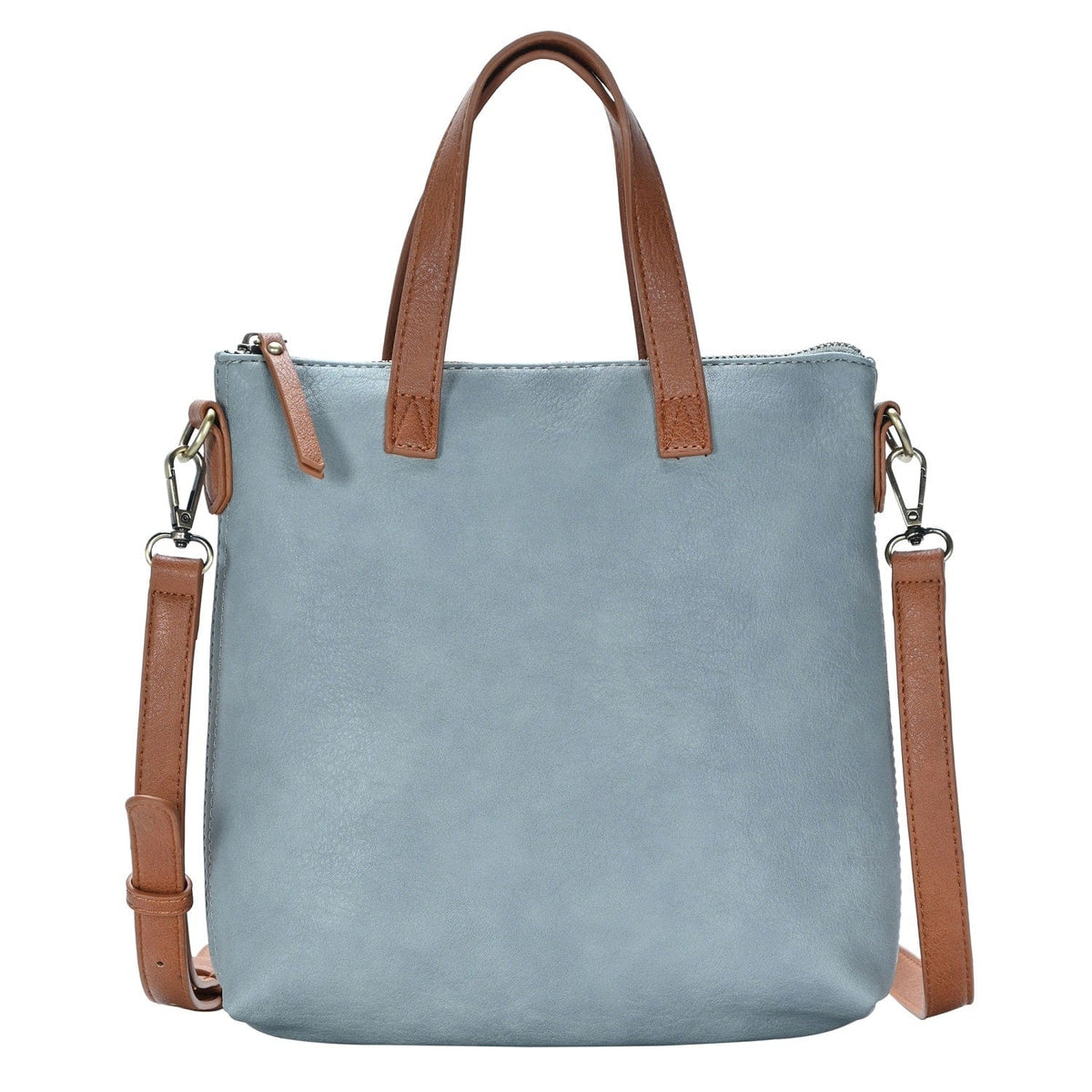 BGA46333 Zipper Top Handle Bag/Crossbody w/ 8" Tablet Pocket - MiMi Wholesale