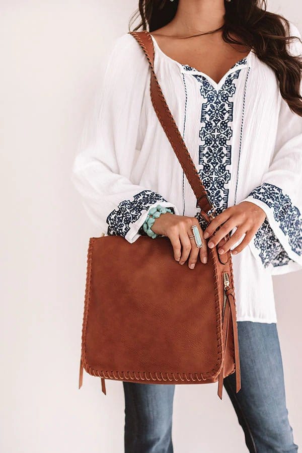 BGA5063 Monogrammable Whipstitch Fashion Bag/Crossbody - MiMi Wholesale