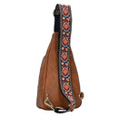 BGA5704 Zoey Boho Sling Bag With Guitar Strap - MiMi Wholesale