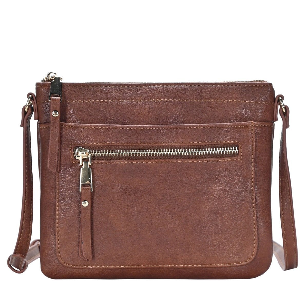 BGT5449 Multi Pockets Crossbody w/Front & Back Zippers - MiMi Wholesale