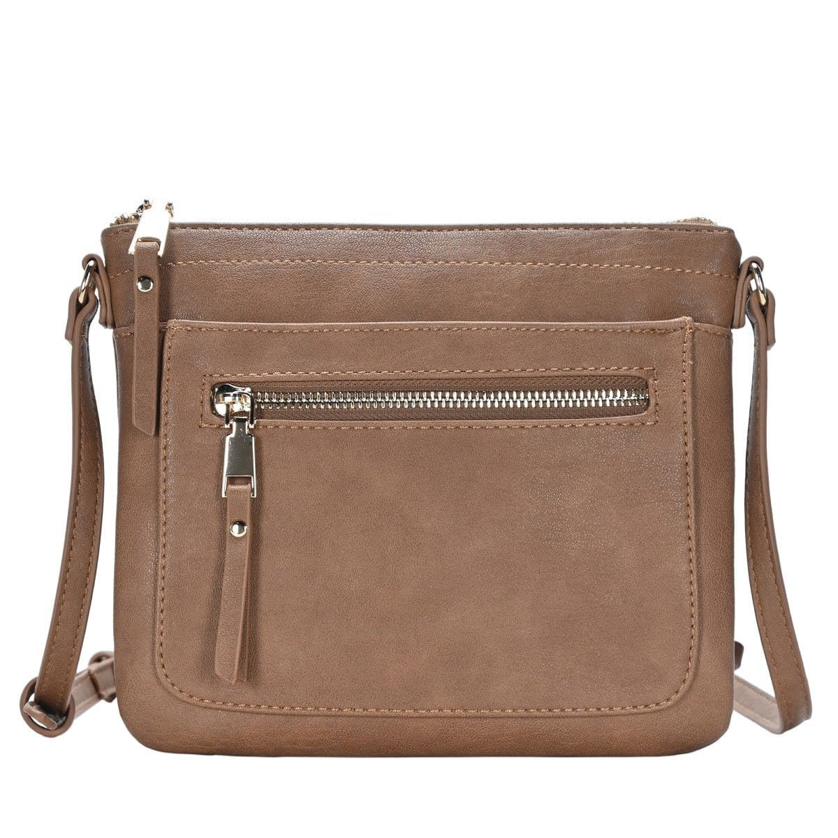 BGT5449 Multi Pockets Crossbody w/Front & Back Zippers - MiMi Wholesale