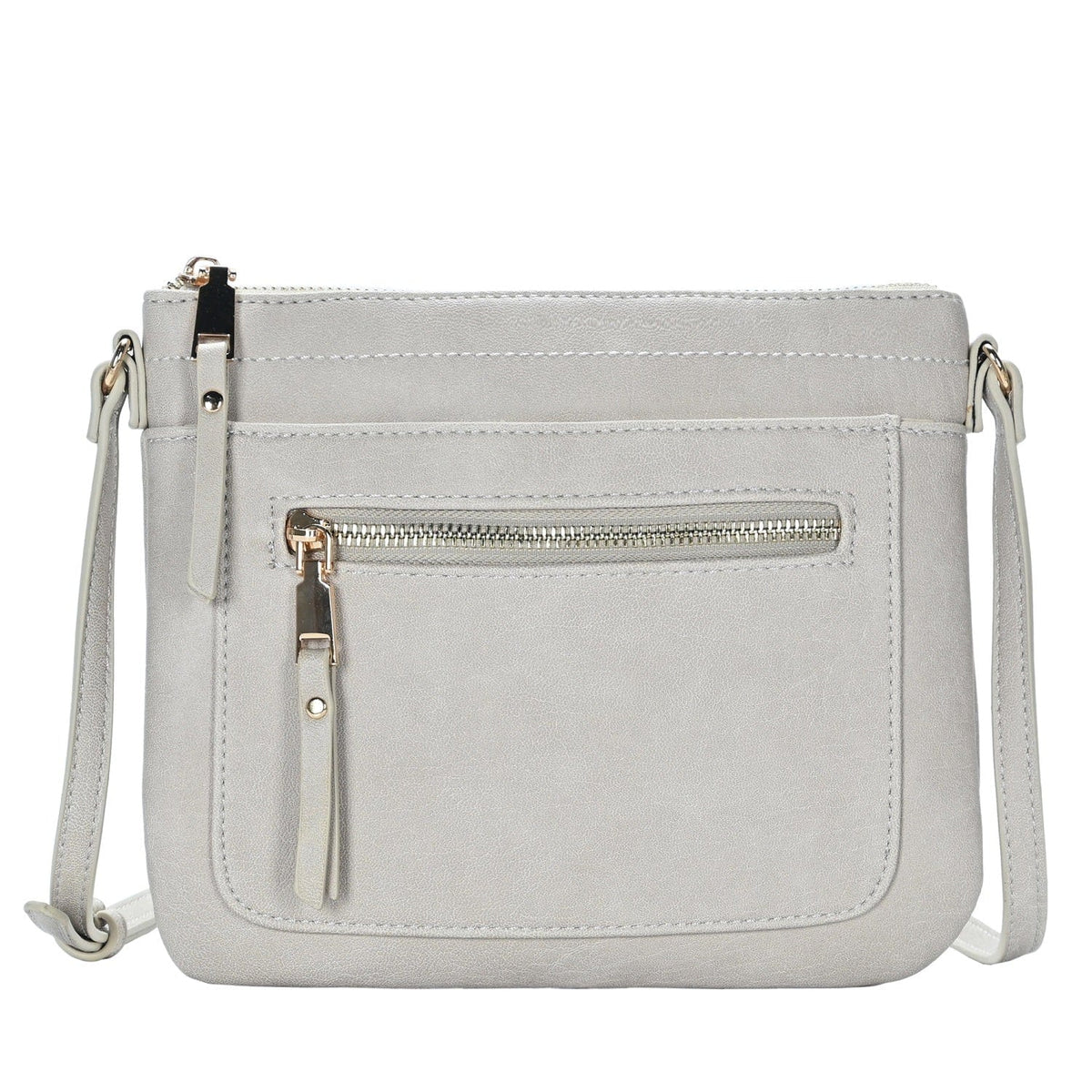 BGT5449 Multi Pockets Crossbody w/Front & Back Zippers - MiMi Wholesale