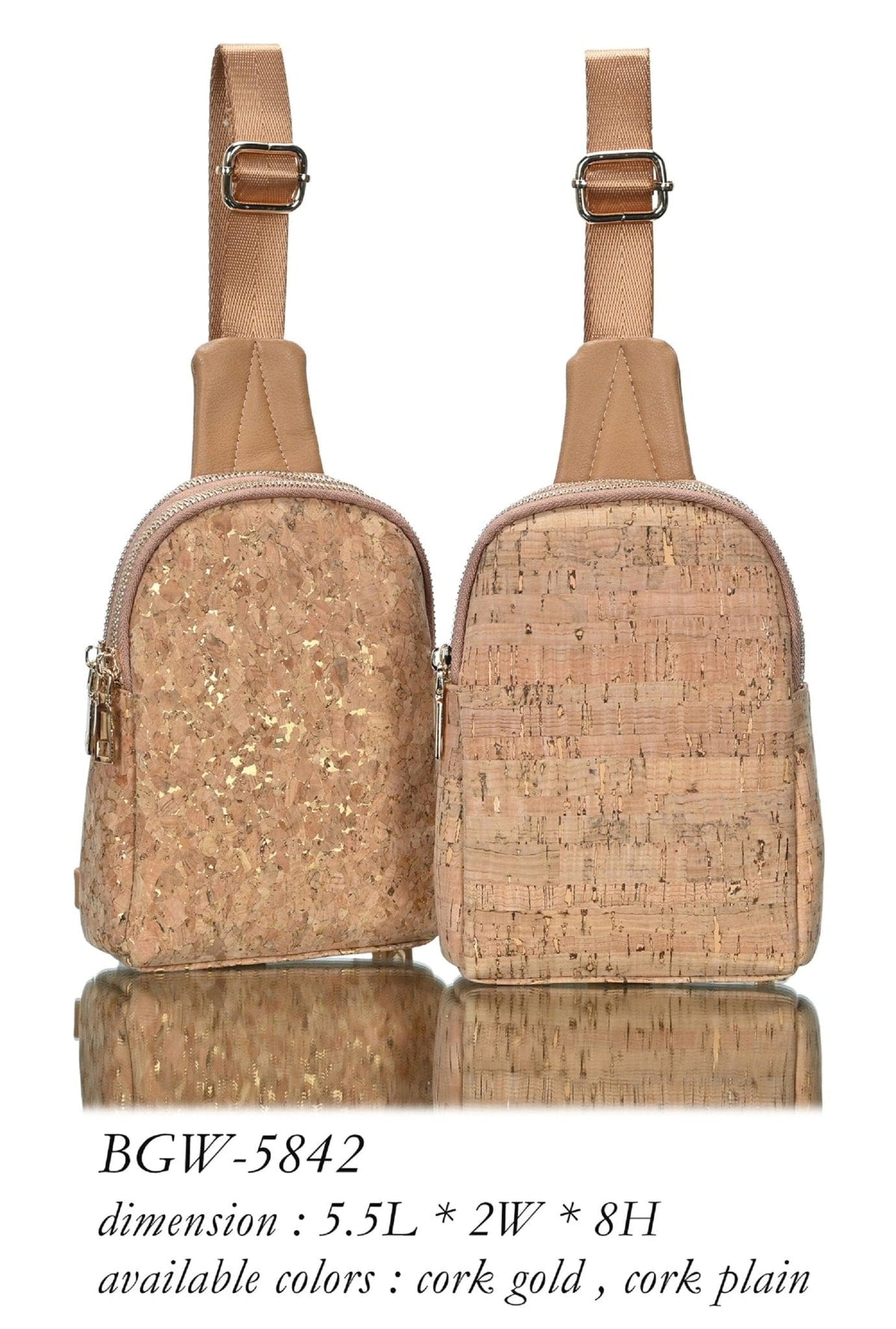 BGW5842 Sharon Cork Mini Sling Bag - MiMi Wholesale