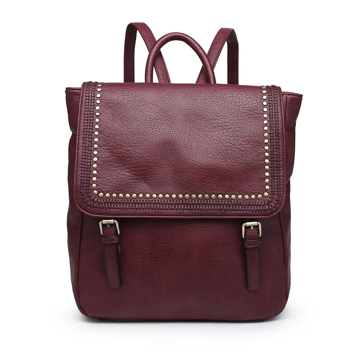 BP1939 Studded Flap Over Fashion Backpack - MiMi Wholesale