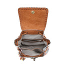 BP1987 Flap-Over Drawstring Backpack w/ Tassel - MiMi Wholesale