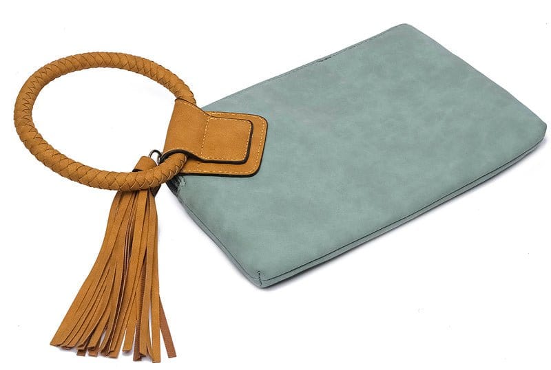 BP204 Fashion Cuff Handle Tassel Wristlet Clutch - MiMi Wholesale
