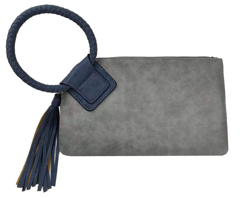 BP204 Fashion Cuff Handle Tassel Wristlet Clutch - MiMi Wholesale
