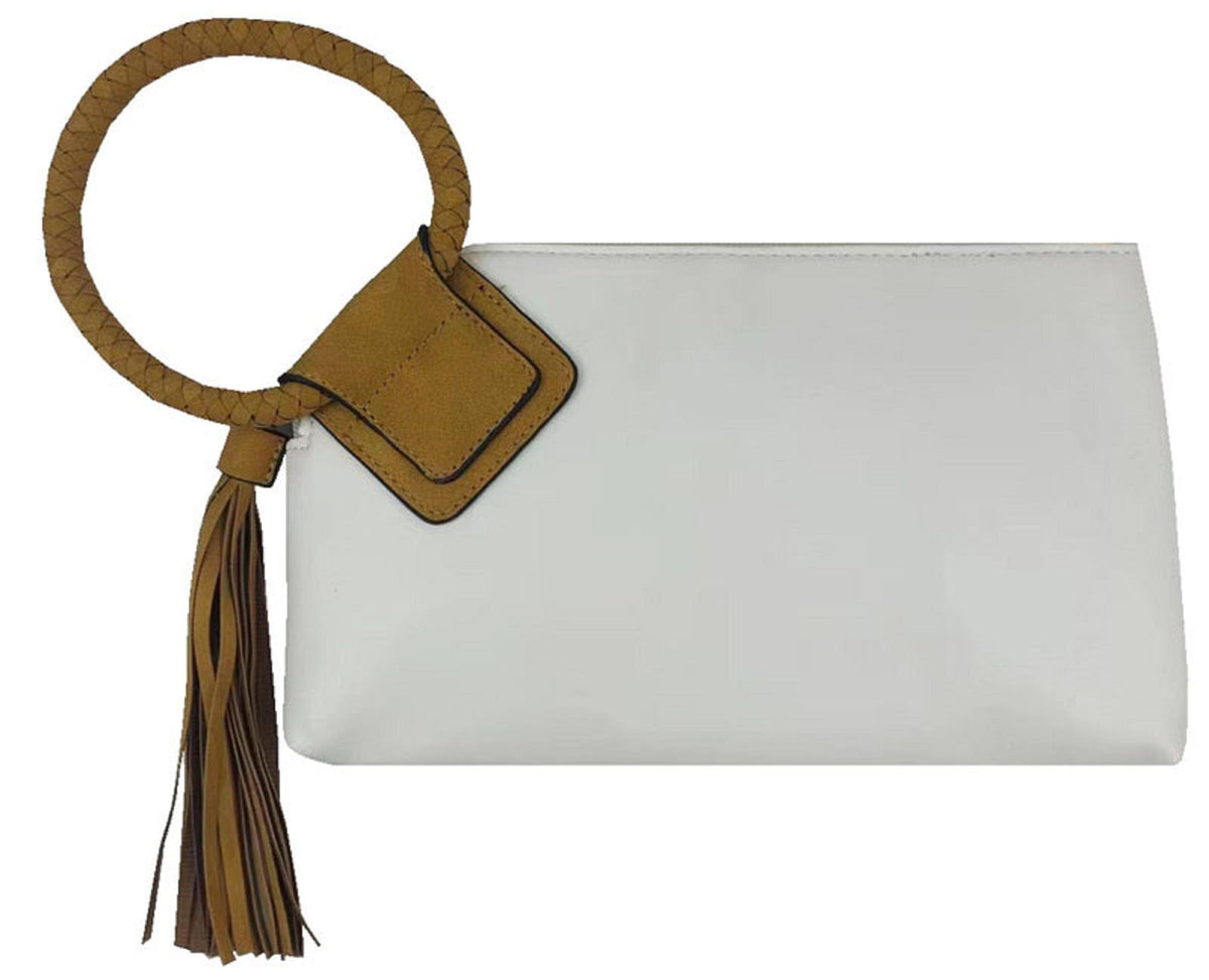 BP204 Fashion Cuff Handle Tassel Wristlet Clutch - MiMi Wholesale