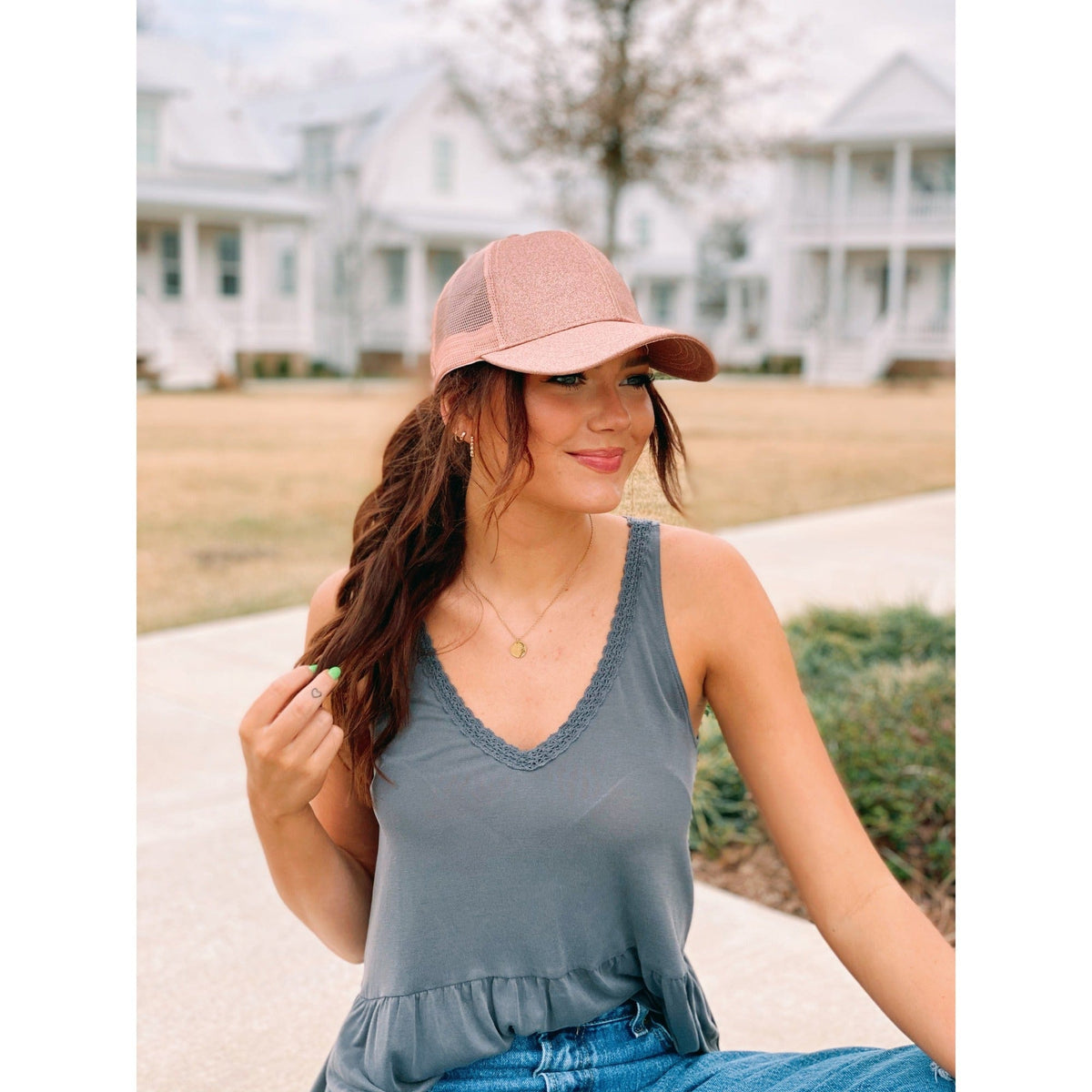 BT12 Washed Mesh Back High Pony Baseball Cap - MiMi Wholesale