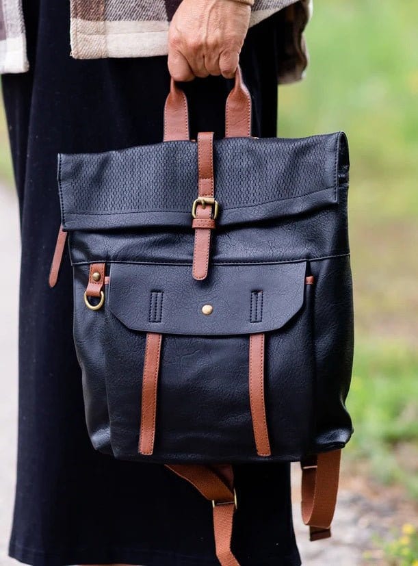 CJF080-1 Laser Cut Flap Backpack - MiMi Wholesale