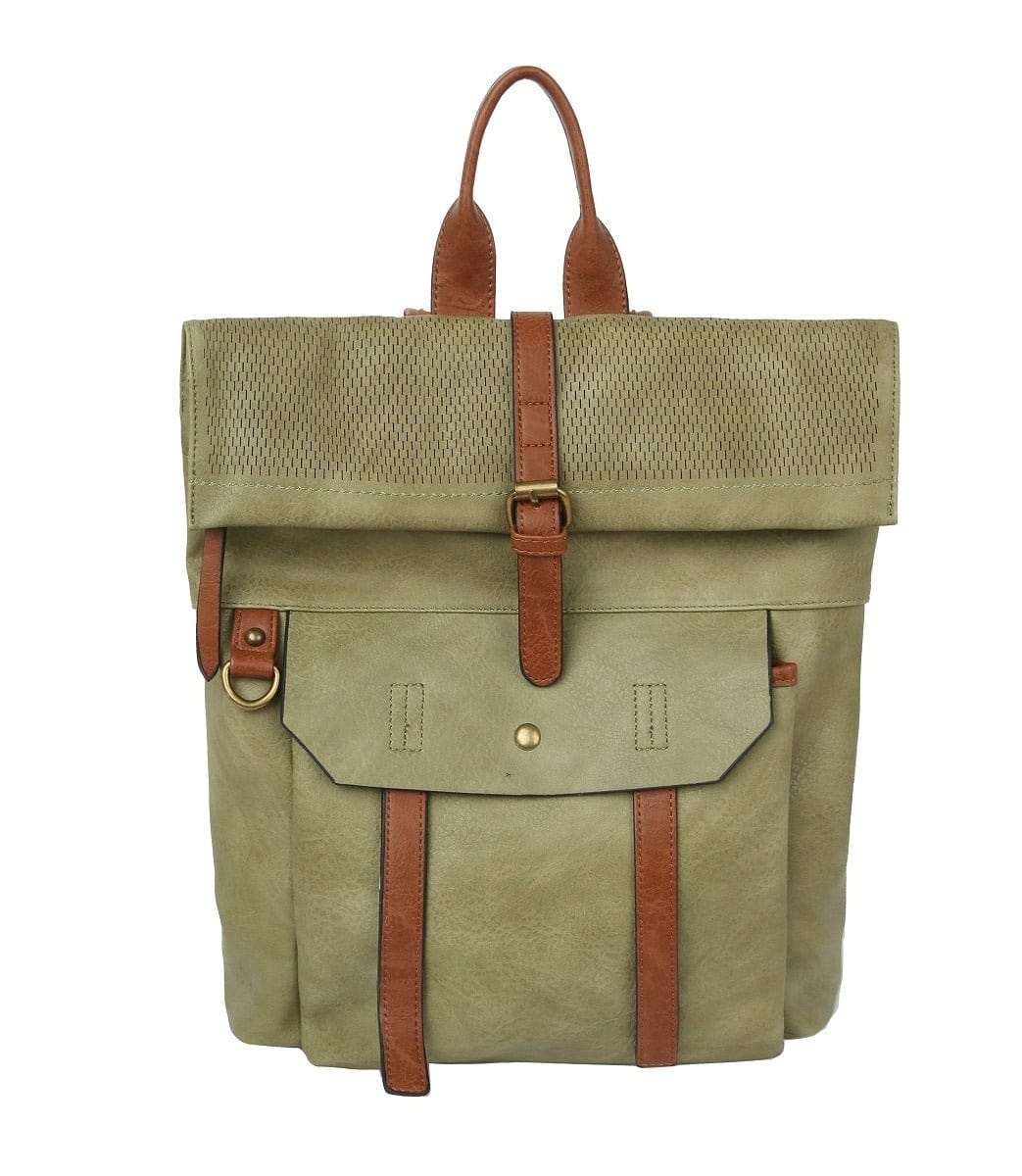 CJF080-1 Laser Cut Flap Backpack - MiMi Wholesale