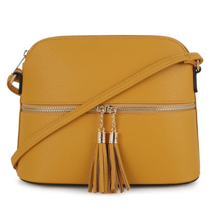 DX93031 HY3031 Dome Fashion Crossbody Bag with Tassel - MiMi Wholesale