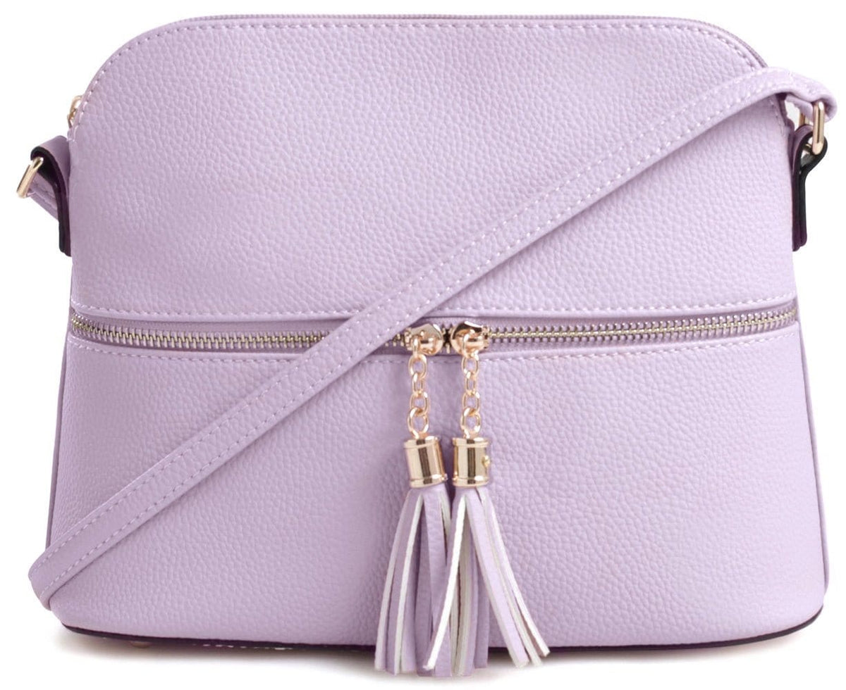 DX93031 HY3031 Dome Fashion Crossbody Bag with Tassel - MiMi Wholesale