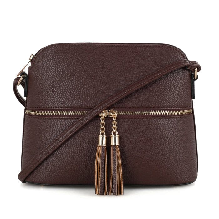 DX93031 HY3031 Dome Fashion Crossbody Bag with Tassel - MiMi Wholesale