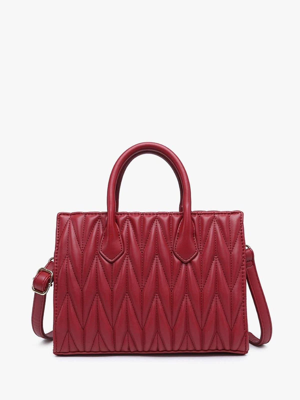 EH2248 EH Herringbone Satchel w/ Dual Handles - MiMi Wholesale