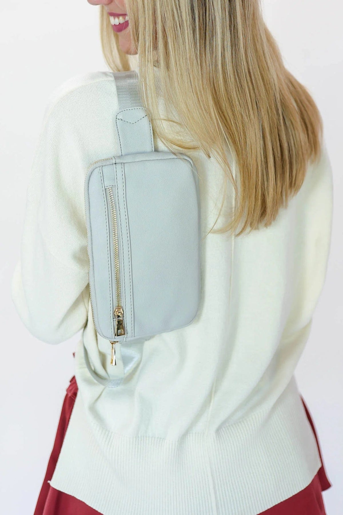 FC19515 Leather Slim Fanny Pack - MiMi Wholesale