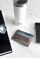 GC1076 Tiara Crocodile Skin Slim Cardholder/Wallet - MiMi Wholesale