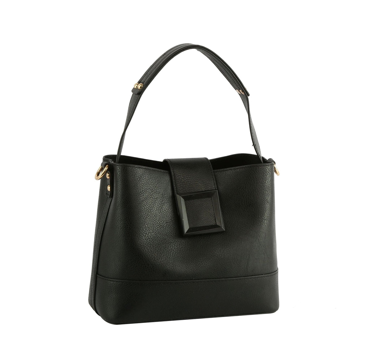 GL0029 Bucket Style w/Buckle Satchel/Crossbody - MiMi Wholesale