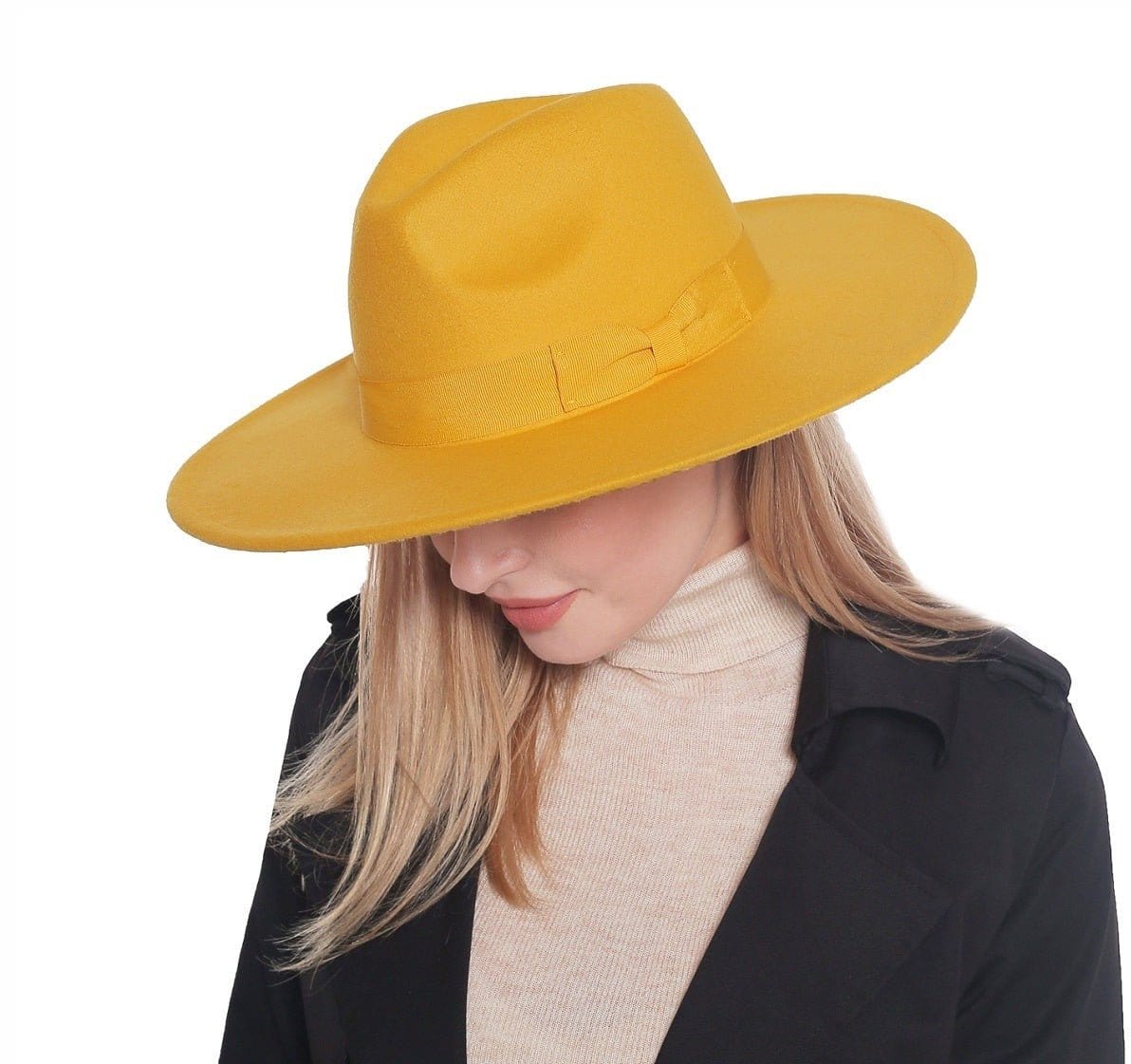 H3041 Fedora Brim Ribbon Band Hat - MiMi Wholesale