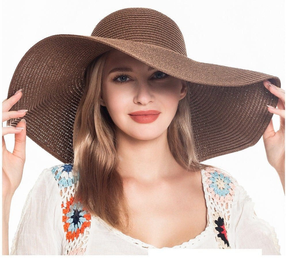 H3045 Monogrammable Straw Floppy Hat - MiMi Wholesale