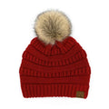 HAT43 Mia Knit Fur Pom Beanie - MiMi Wholesale
