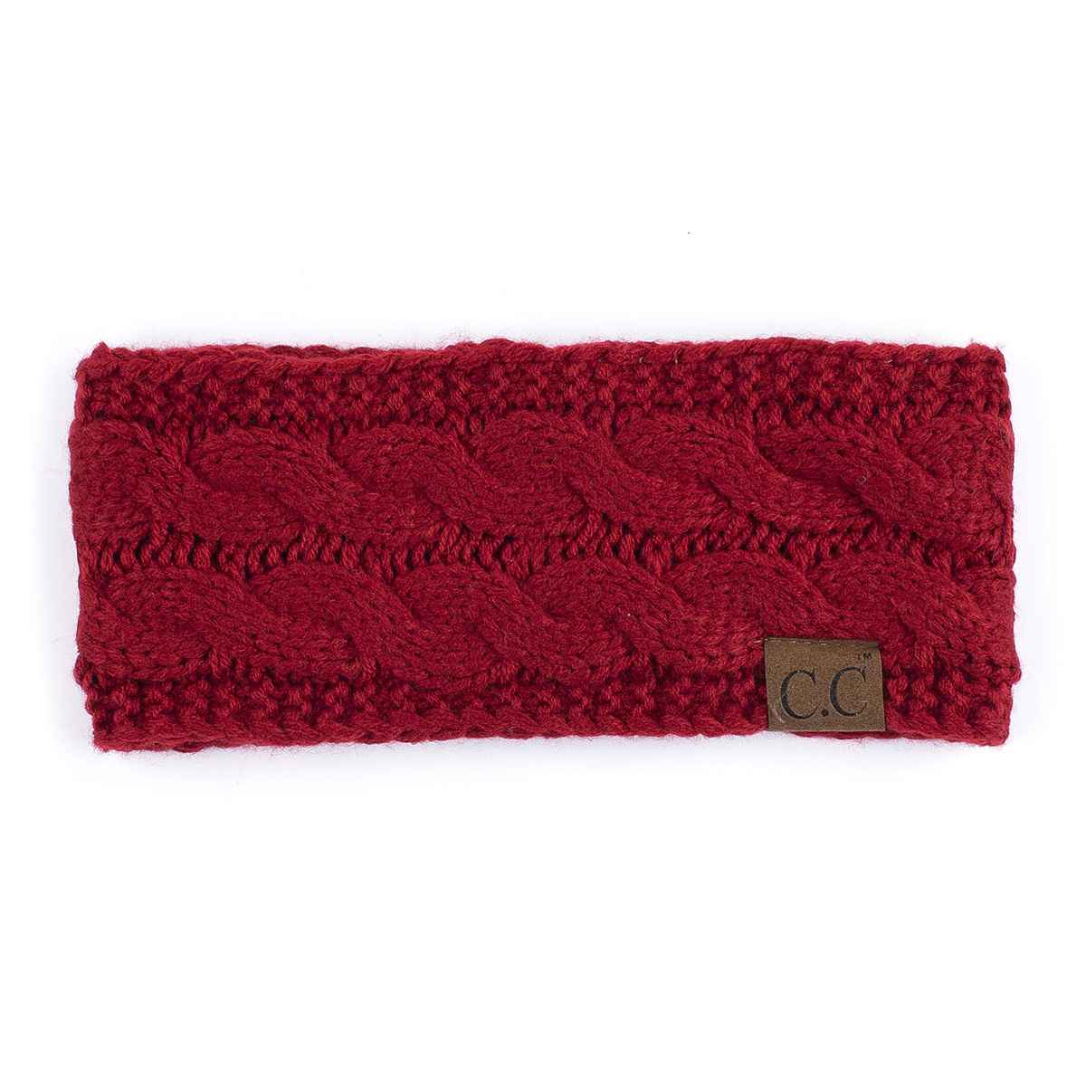 HW20 Willow Cable Knit Fuzzy Lined Head Wrap - MiMi Wholesale