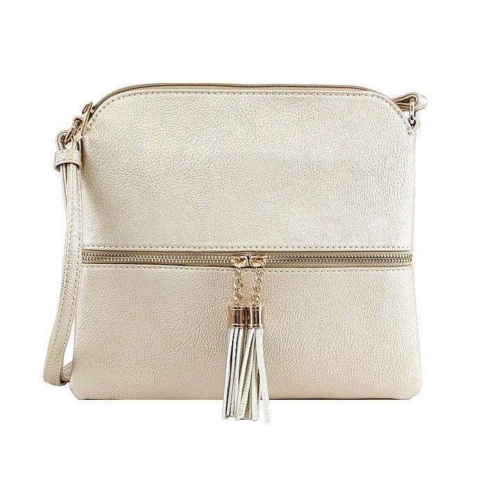 HY2038A Monogrammable Fashion Crossbody Bag With Tassel - MiMi Wholesale