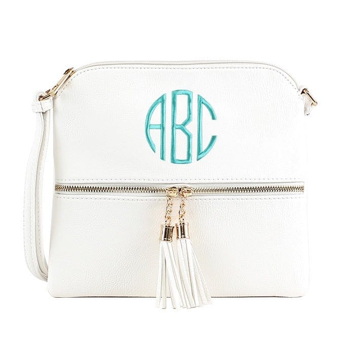 HY2038A Monogrammable Fashion Crossbody Bag With Tassel - MiMi Wholesale