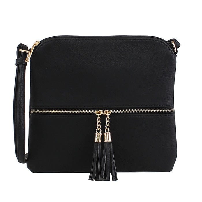 HY2038A Monogrammable Fashion Crossbody Bag With Tassel - MiMi Wholesale