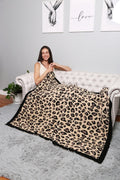 JCL2037 Safari Leopard Throw Blanket - MiMi Wholesale