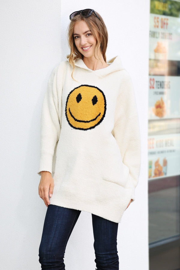 JCL4010 Super Lux Smiley Face Hooded Wearable Blanket - MiMi Wholesale
