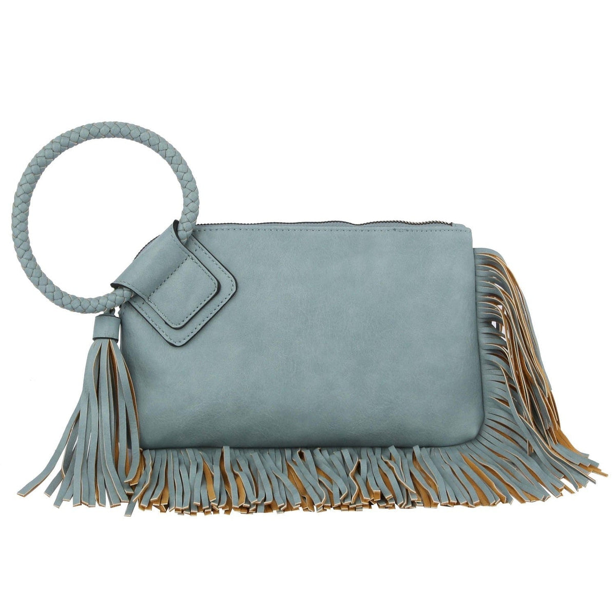 JY0378 Fringe Soft Vegan Leather Wristlet/Clutch - MiMi Wholesale