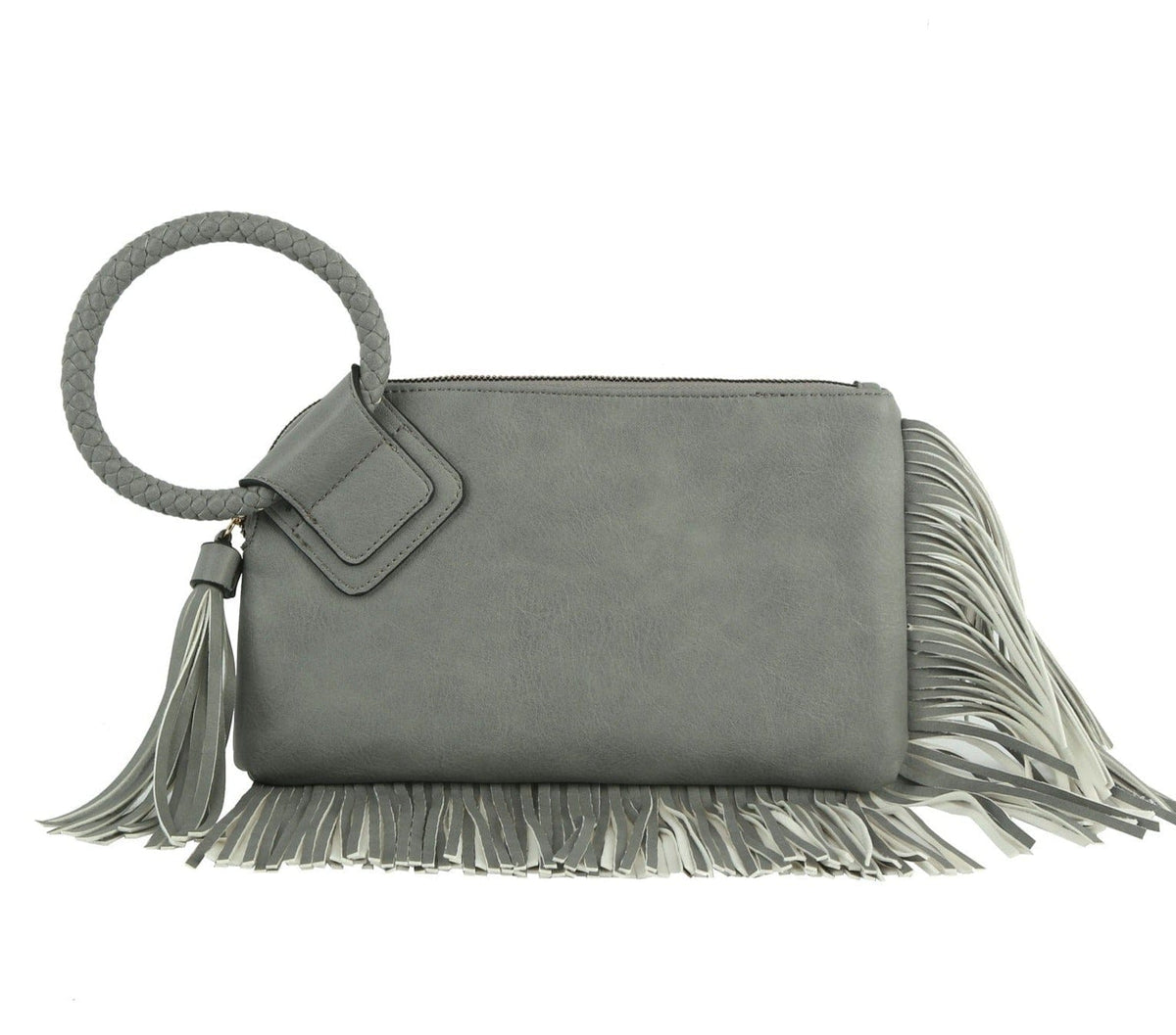 JY0378 Fringe Soft Vegan Leather Wristlet/Clutch - MiMi Wholesale