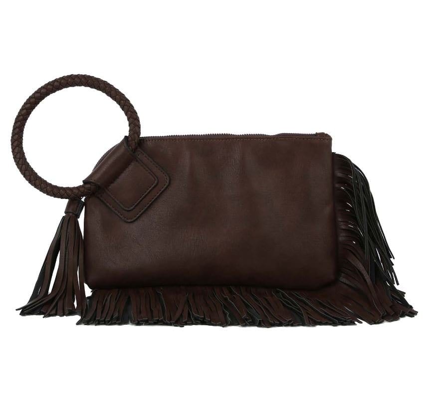 JY0378 Fringe Soft Vegan Leather Wristlet/Clutch - MiMi Wholesale