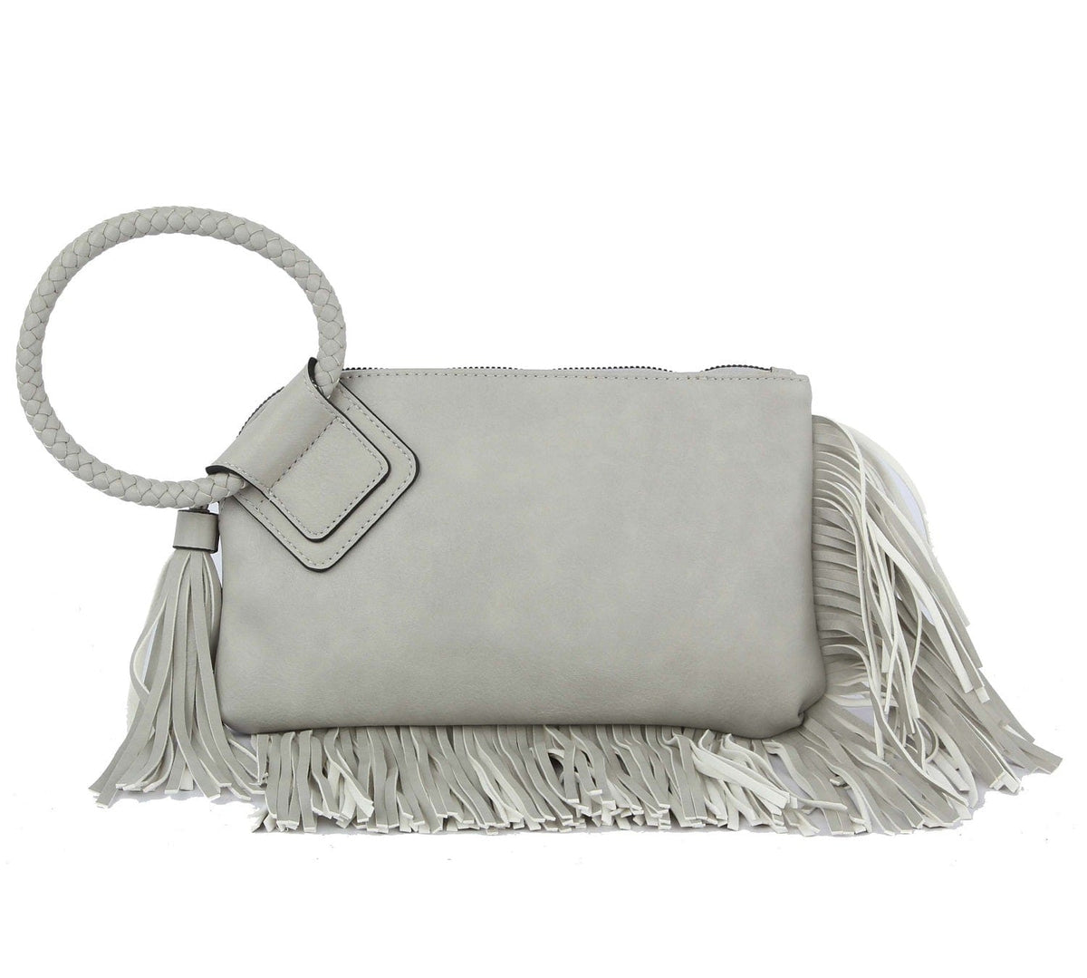 JY0378 Fringe Soft Vegan Leather Wristlet/Clutch - MiMi Wholesale
