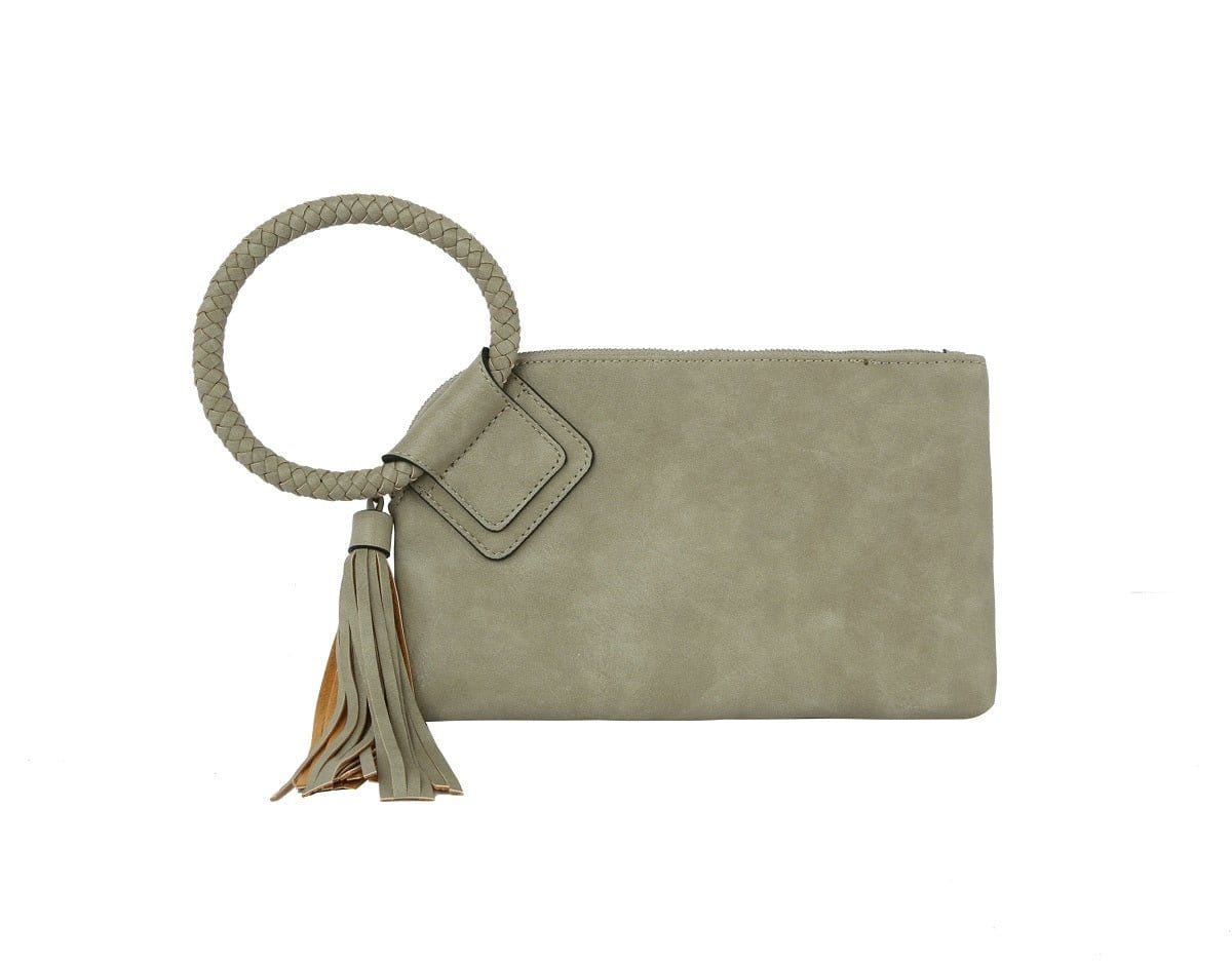 JYM0346 Soft Vegan Leather Wristlet/Clutch With Tassel - MiMi Wholesale