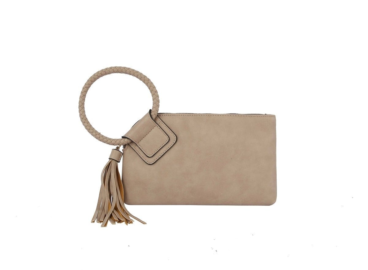 JYM0346 Soft Vegan Leather Wristlet/Clutch With Tassel - MiMi Wholesale