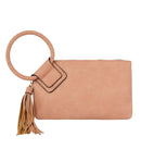 JYM0346 Soft Vegan Leather Wristlet/Clutch With Tassel - MiMi Wholesale